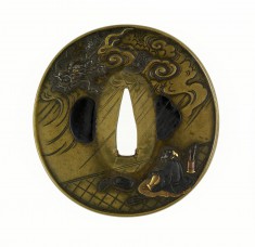 Tsuba with Wu Daozi's Dragon Painting Coming to Life