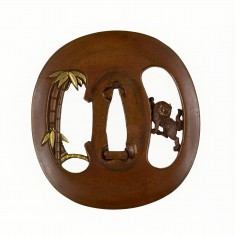 Tsuba with Tiger and Bamboo