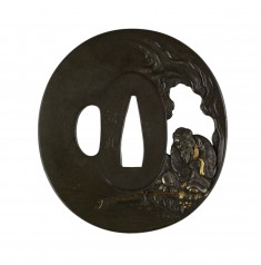 Tsuba with Taikobo (Ch. Tai Gongwong) Fishing without Bait