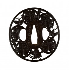 Tsuba with Hollyhock Crests ("Aoi mon")