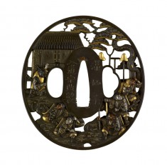 Tsuba with the Story of Shûtendôji