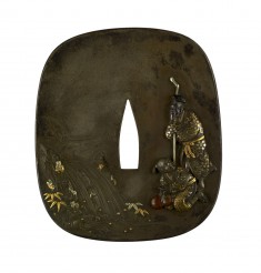 Tsuba with Kôsagi, a Paragon of Filial Piety