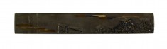 Kozuka with a Demon and a Thatched Hut