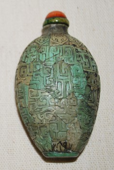 Fragments of a Vessel with Archaic Designs, Reconstituted as a Snuff Bottle