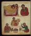 Thumbnail: Above: How Astaraniqos slept on his bed using the picture of St. Michael as a pillow;
Below: How a blacksmith toiled in making a panel for the picture of St. Michael