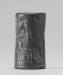 Thumbnail: Cylinder Seal with a Seated Deity, Figures and Inscription