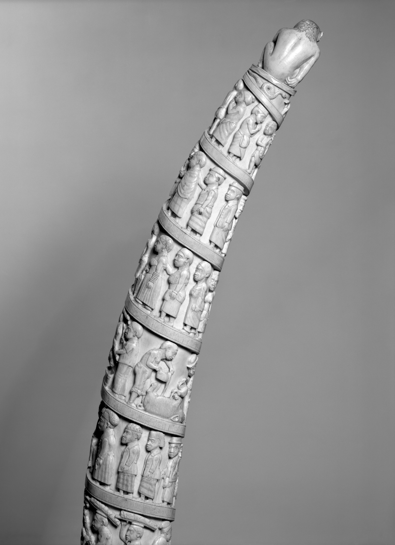Elephant Tusk with Scenes of African life The Walters Art Museum