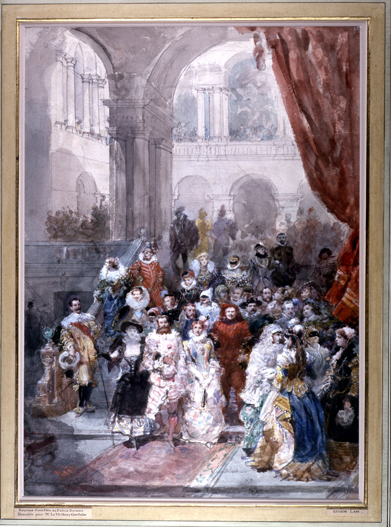 Image for Study for a Painting of a Costume Ball Given by the Princess of Sagan