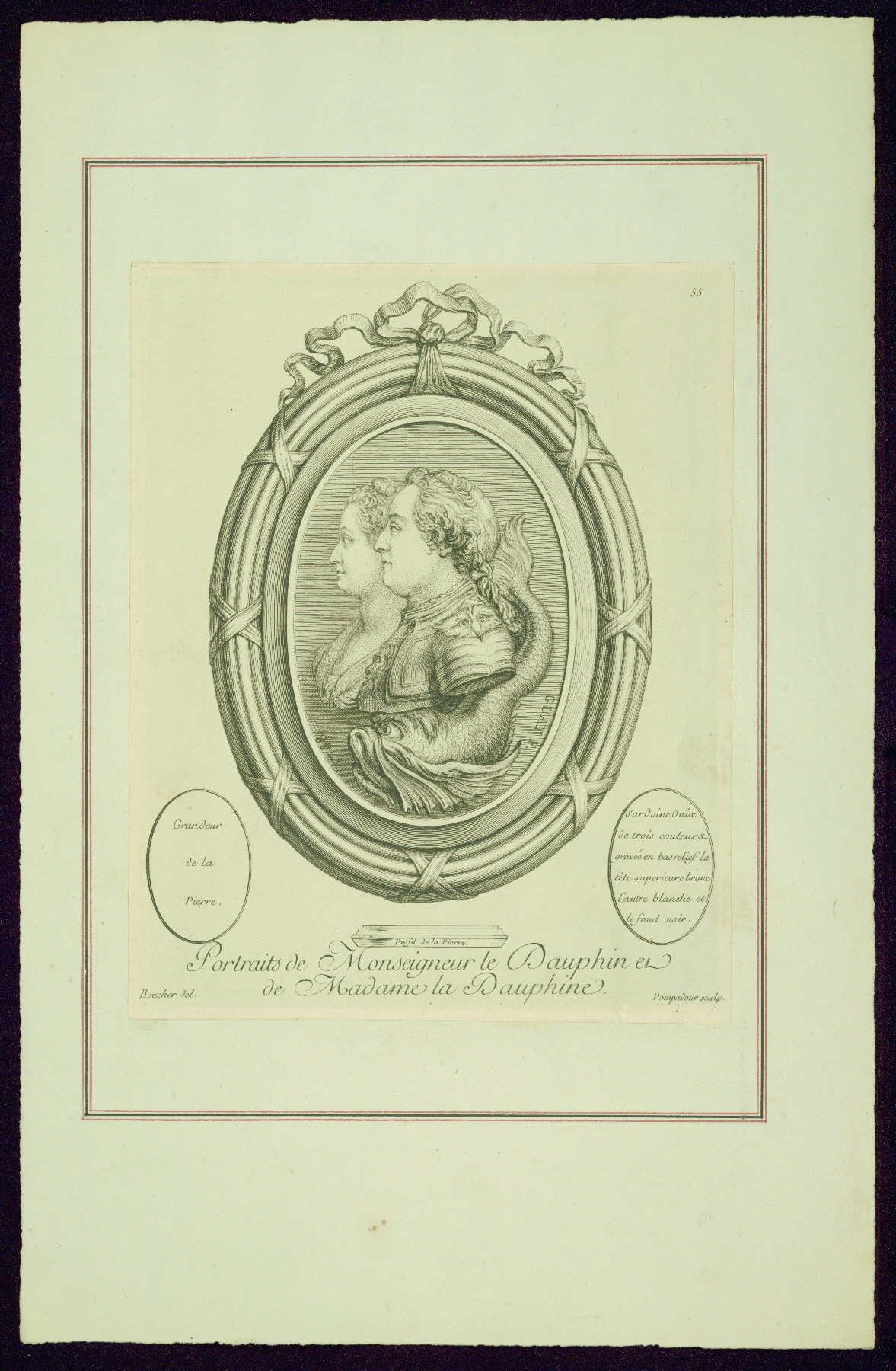 Image for Portraits of Monseigneur le Dauphin and of Madame la Dauphine, from Madame de Pompadour's "Suite of Prints"