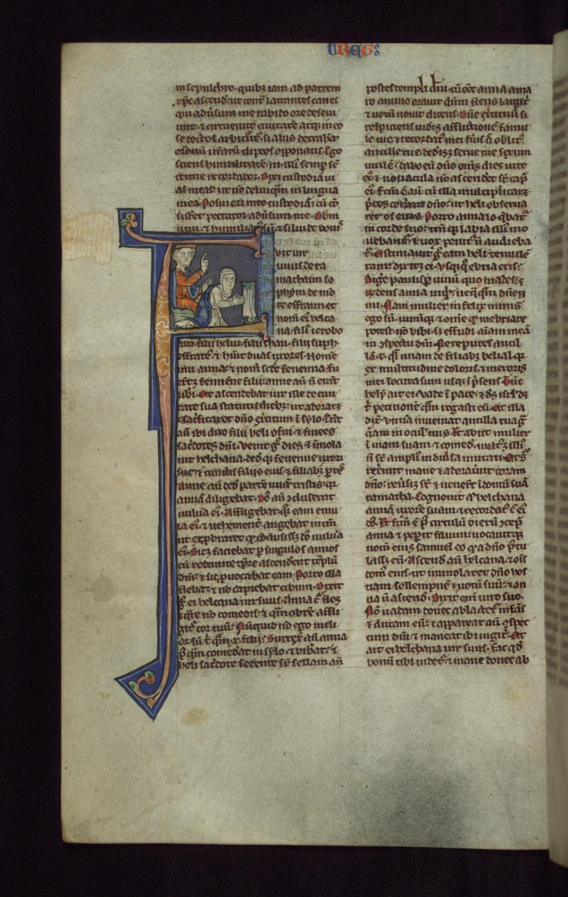Image for Historiated Initial "F" with Hannah and Eli