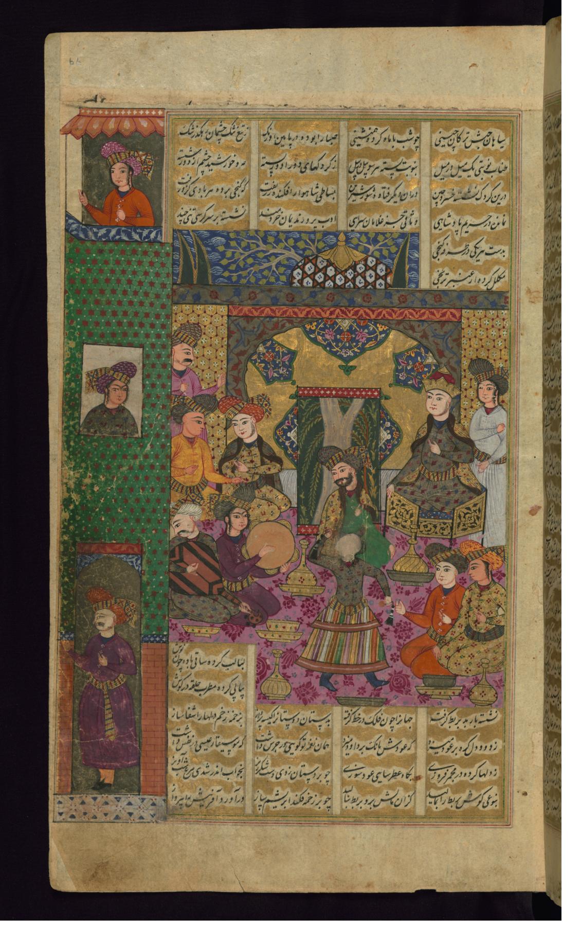 Image for Khusraw and Shirin on the Throne in the Presence of Courtiers