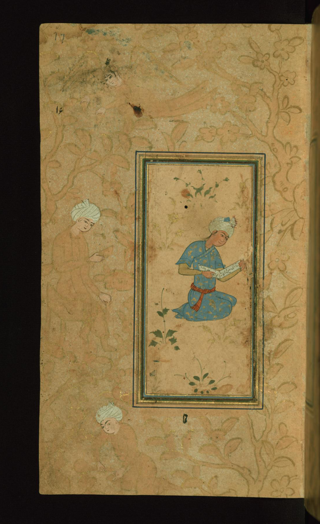 Image for Seated Man Reading from a Book of Persian Poetry
