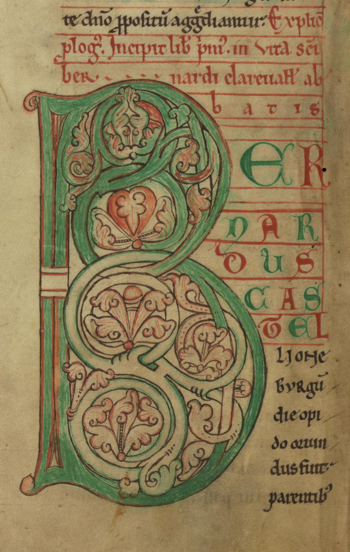 Image for Decorated initial "B" (Bernardus)