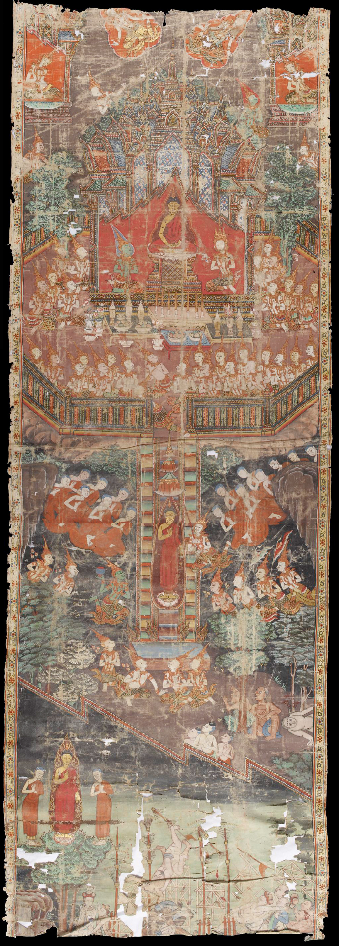 Image for Scenes from the Life of the Buddha with the Buddha's Descent at Center
