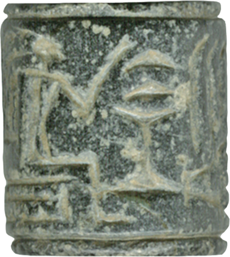 Image for Cylinder Seal with Offering Scene and Hieroglyphs