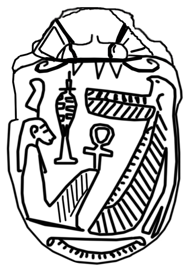 Image for Scarab with the Squatting Goddess Maat