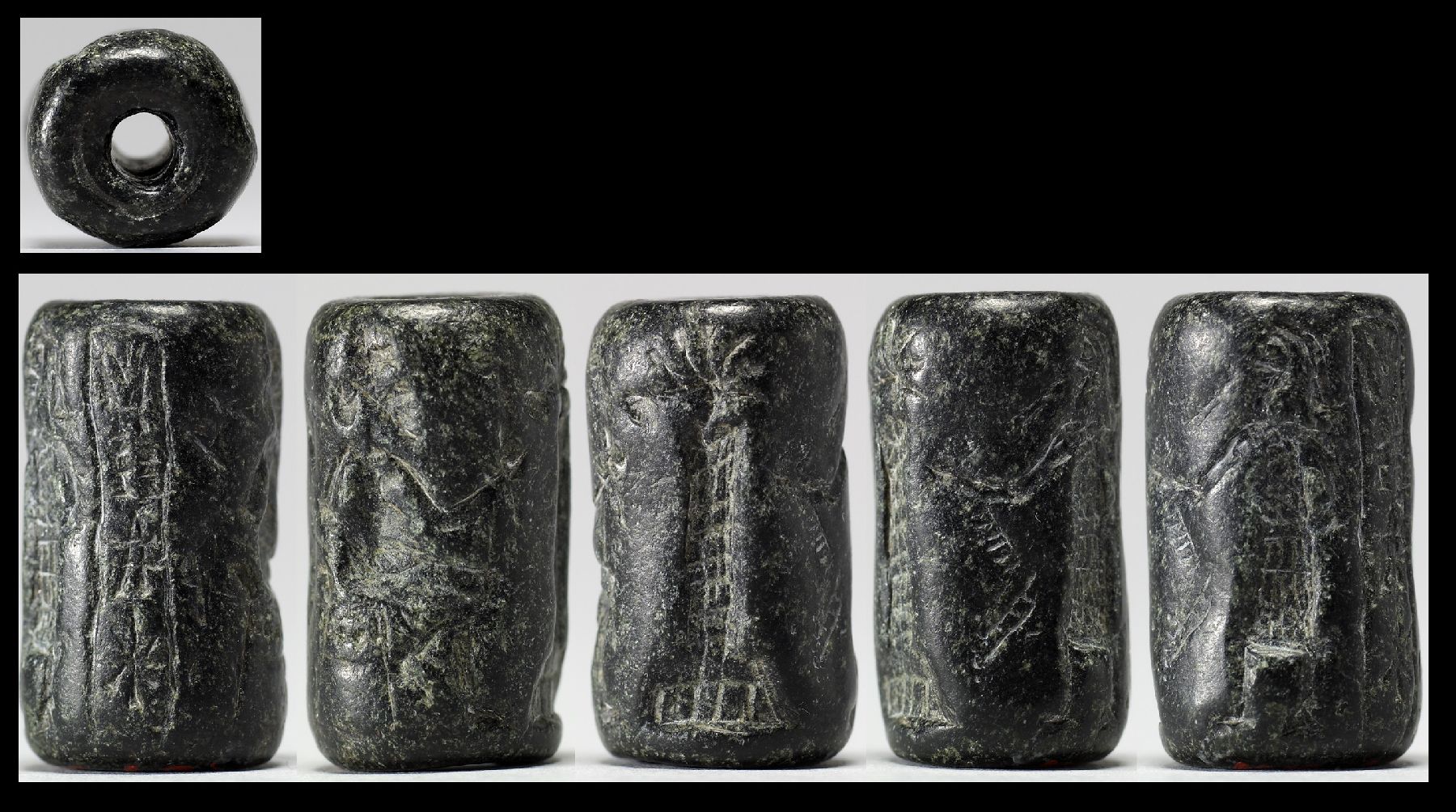 Image for Cylinder Seal with a  Presentation Scene and an Inscription