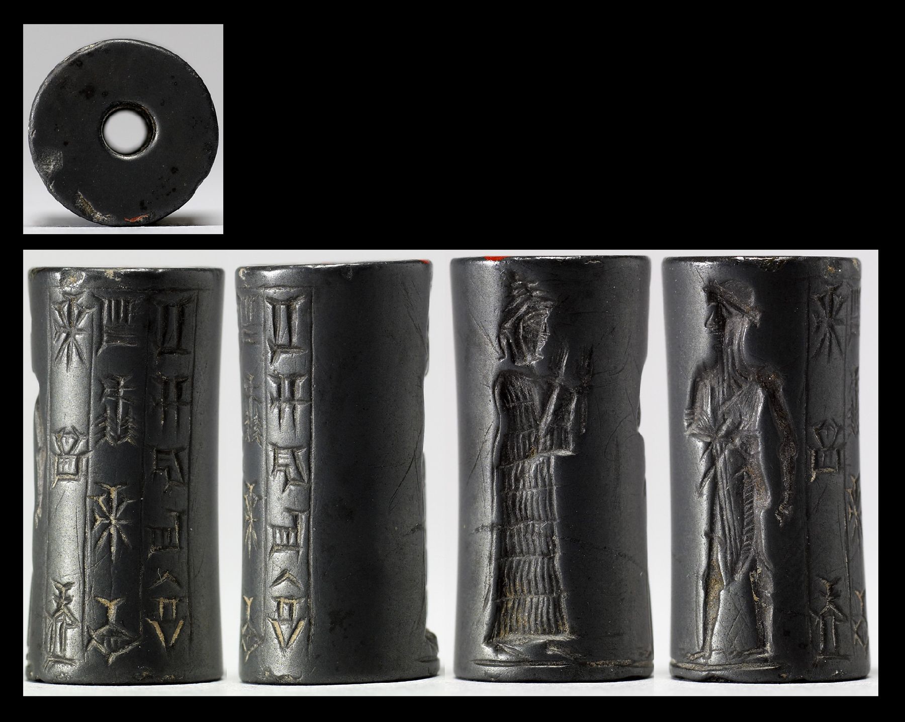 Image for Cylinder Seal with a Presentation Scene and an Inscription