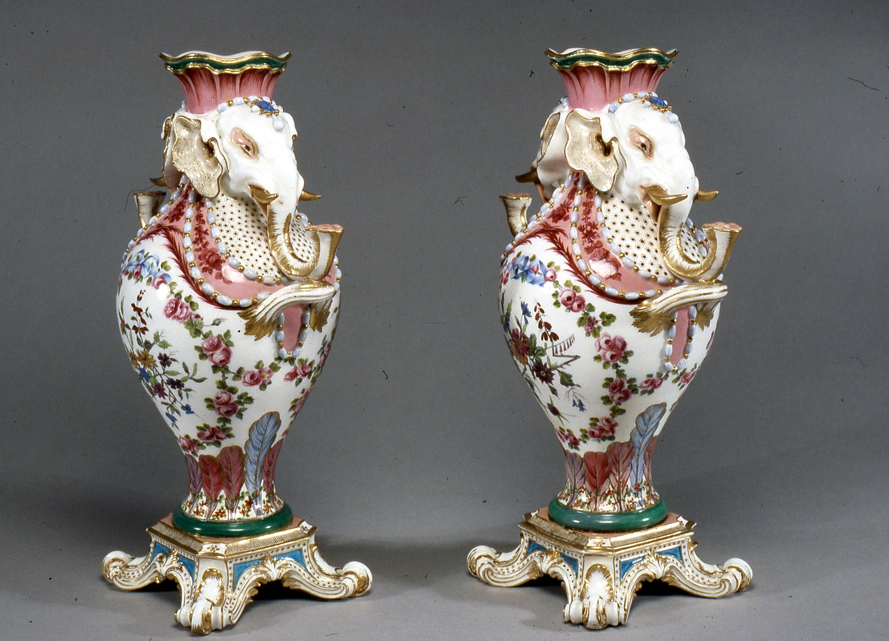 Image for Pair of Vases (Vases à tête d'éléphant)