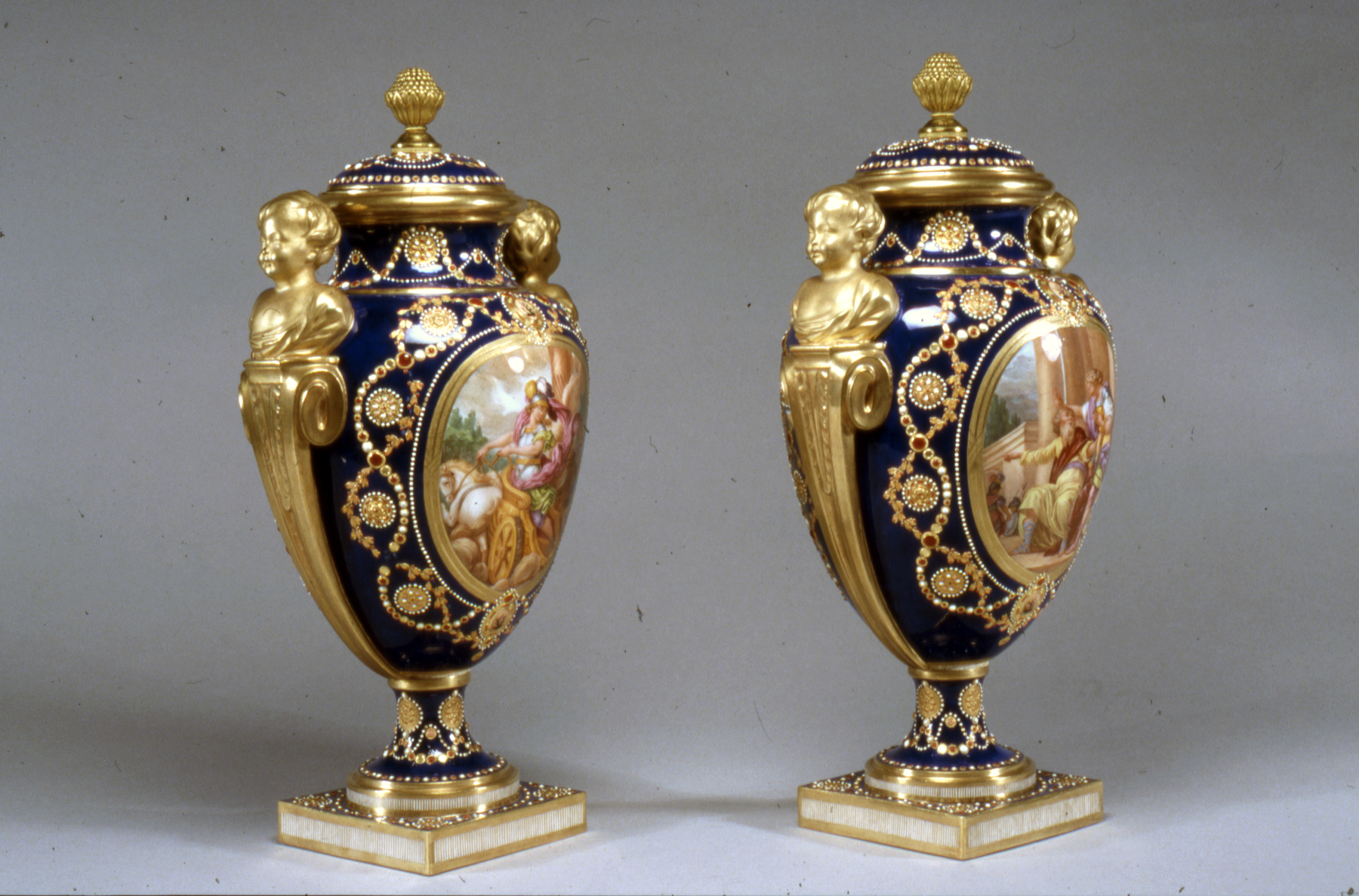 Image for Pair of Vases (Vases des âges à têtes d'enfants)