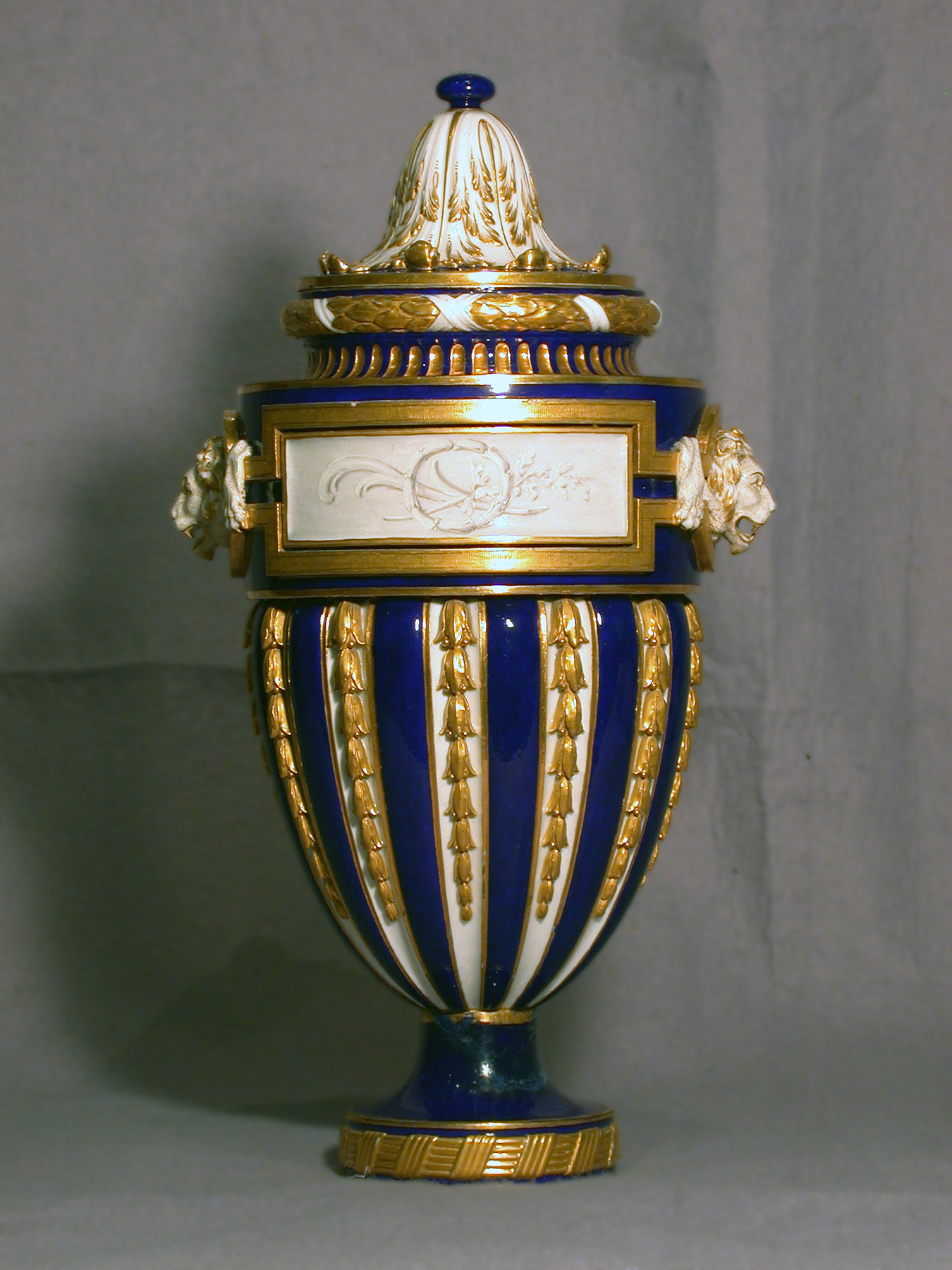 Image for One of a Pair of Vases (Vase à tête de lion)