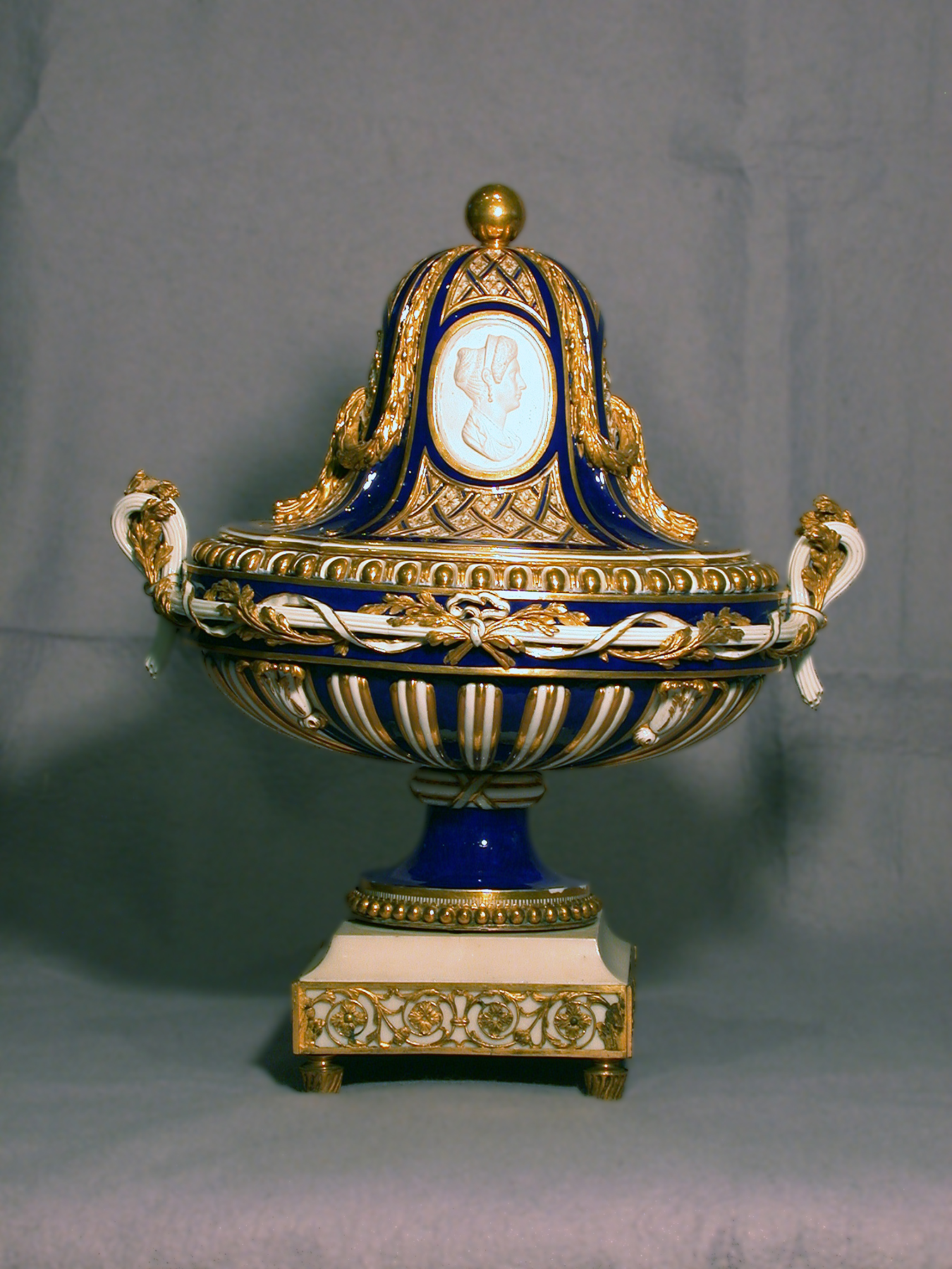 Image for One of a Pair of Potpourri Vases (Vase ovale Mercure)