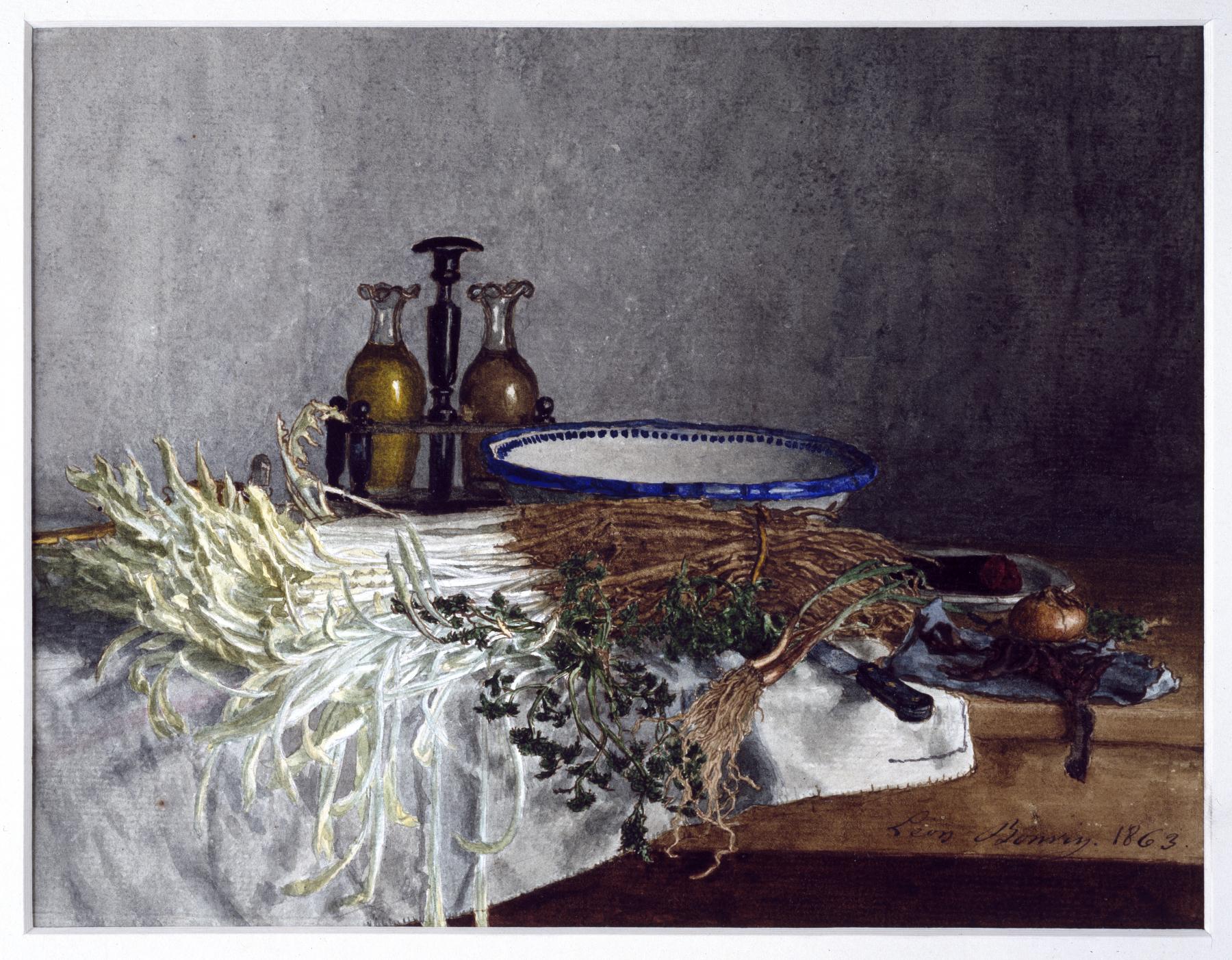 Image for Still Life with Wild Chicory, Chervil, and Cruet