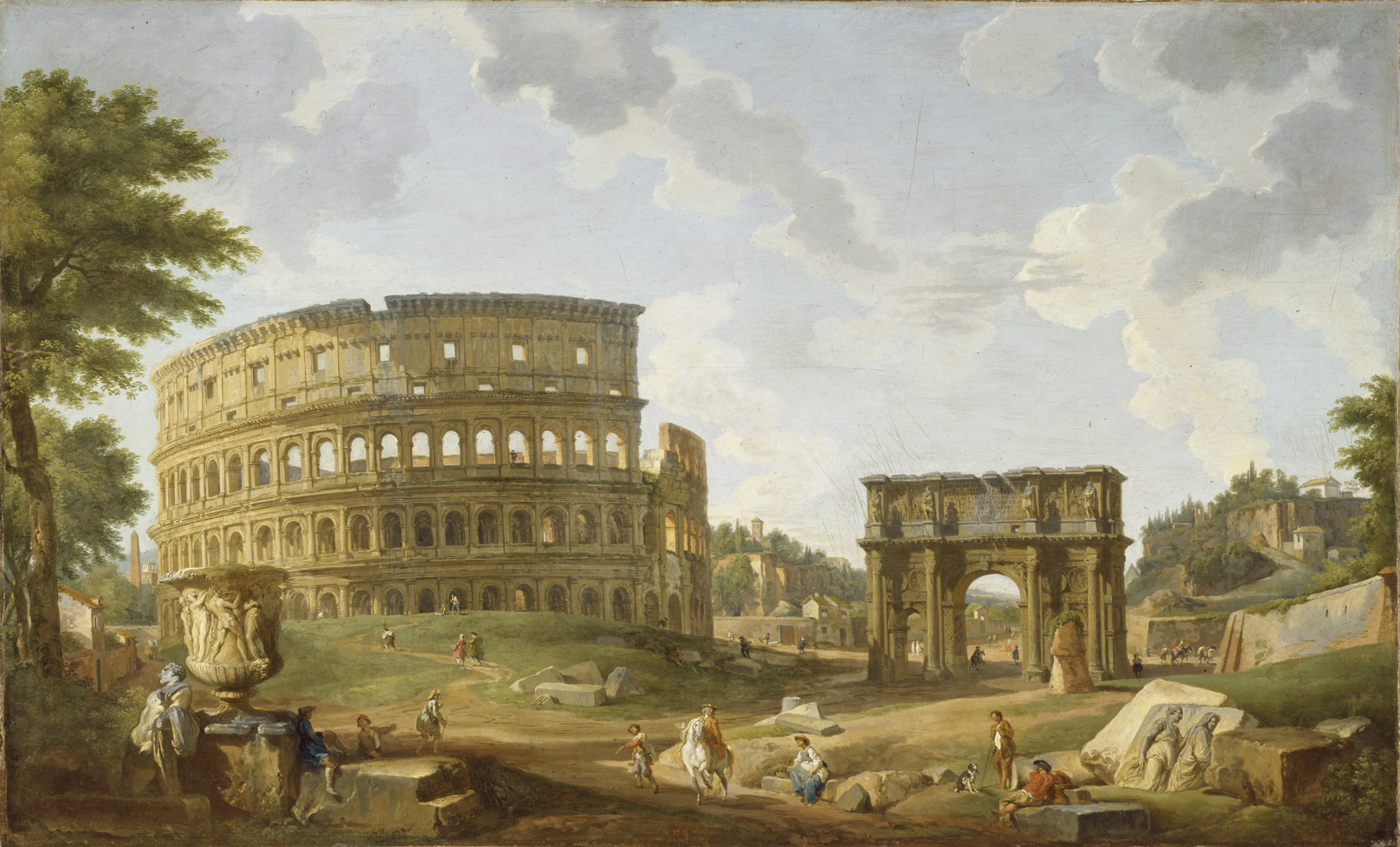 Inside Roman Colosseum Painting