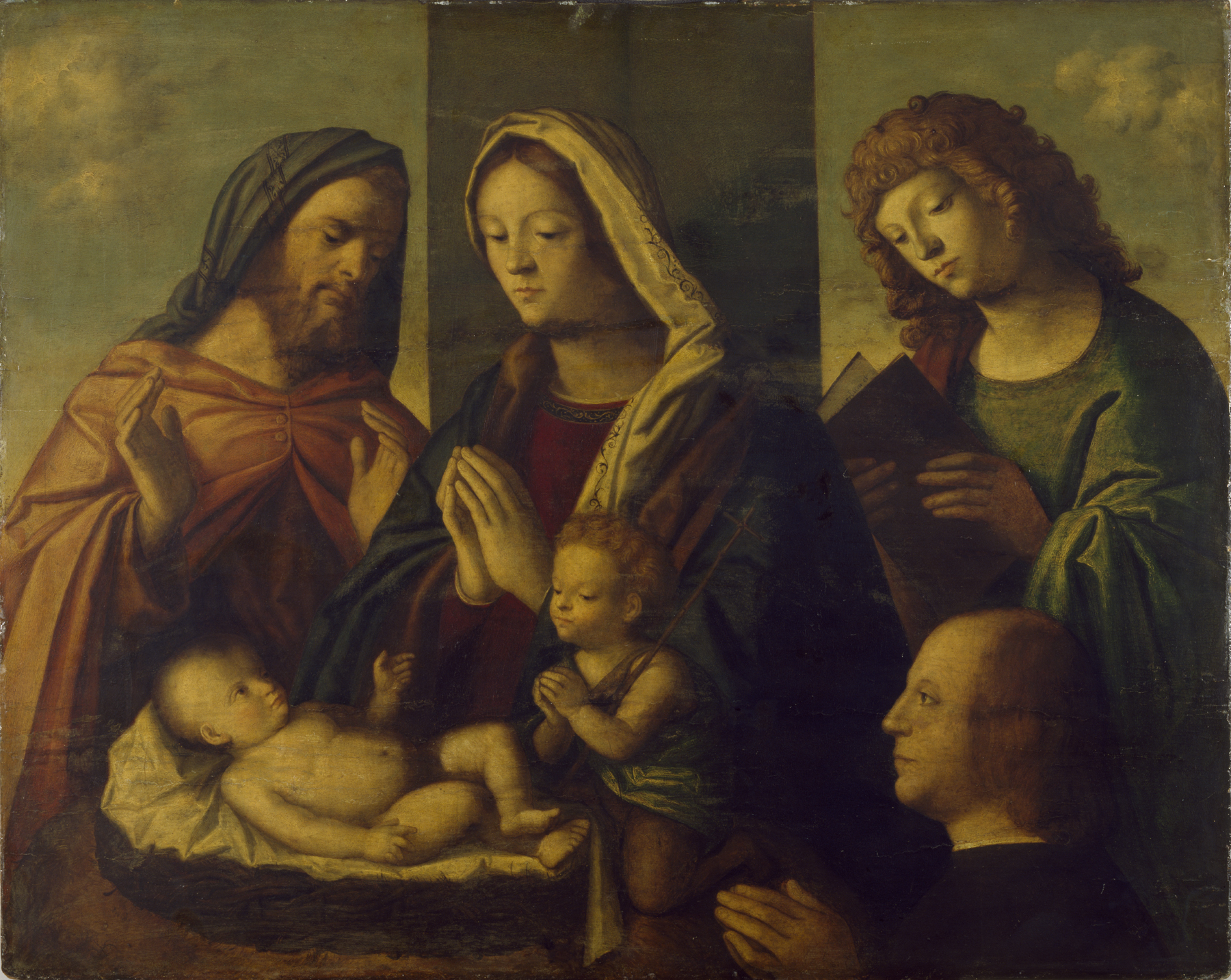 Image for The Holy Family with the Young St. John the Baptist, St. John the Evangelist, and a Donor
