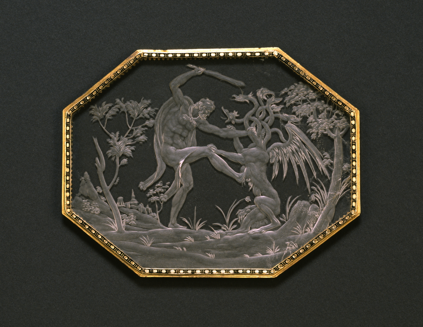 Image for Plaque with Hercules Attacking the Lernean Hydra