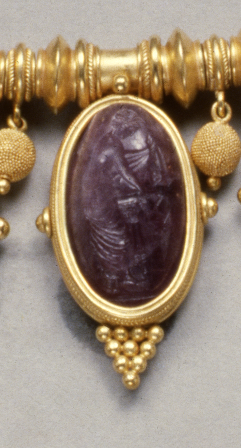 Image for Intaglio with Aphrodite and a Basin Set in a Necklace