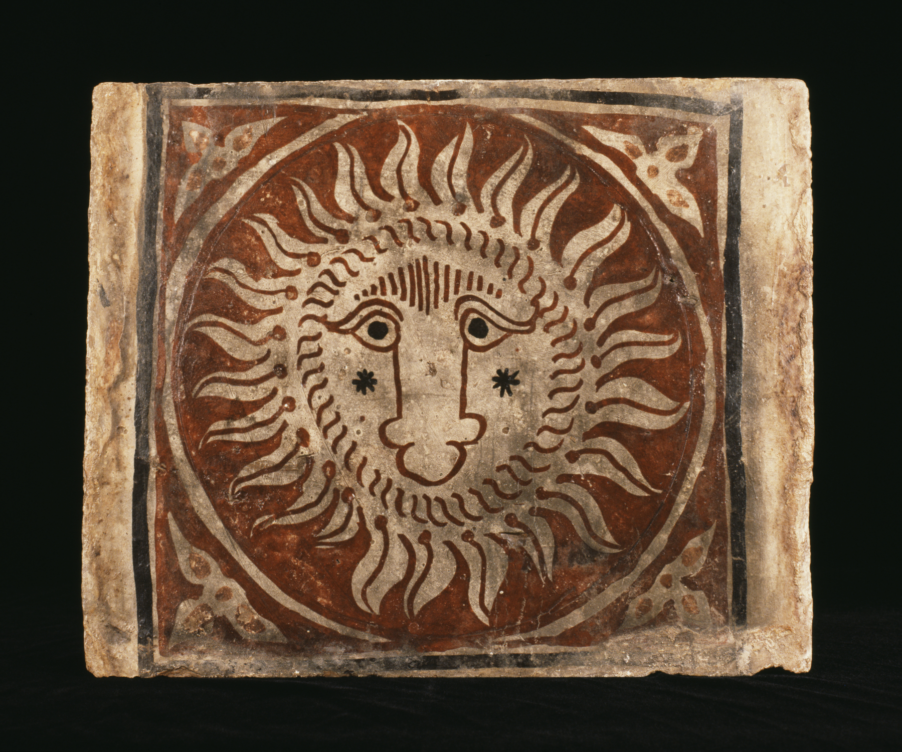 Image for Ceiling Tile (socarrat) with a Lion's Head