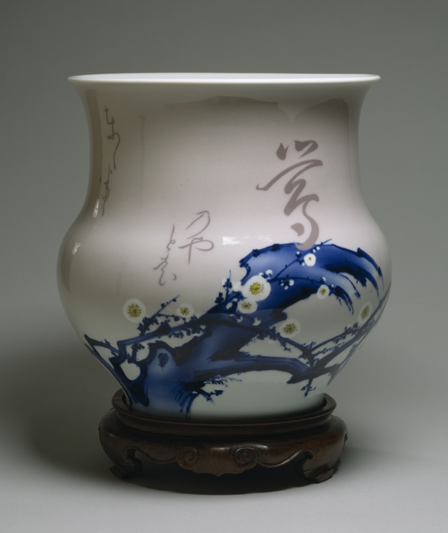 Image for Vase with Blossoming Plum and Short Poem