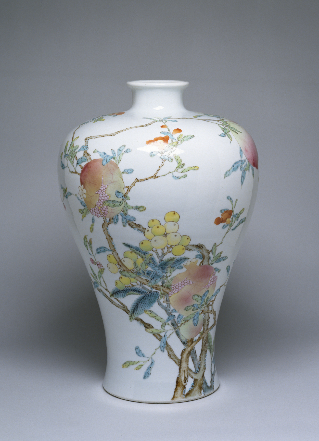 Image for Vase with Pomegranates, Peaches, and Longans