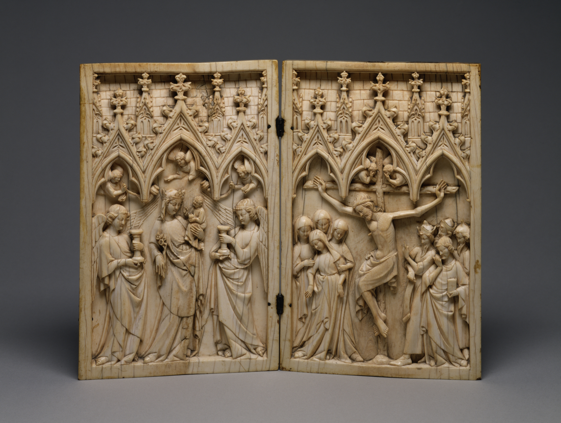 Image for Diptych with the Virgin and Child, and the Crucifixion