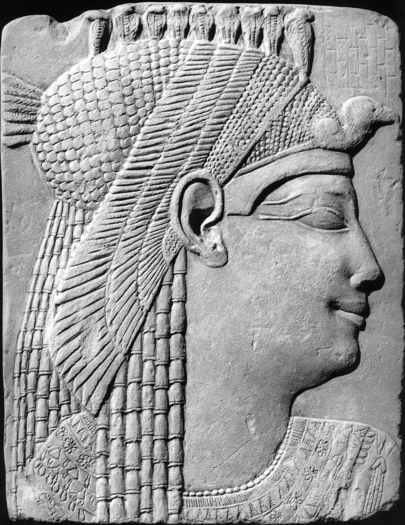 Image for Relief: Queen or Goddess with Vulture Headdress