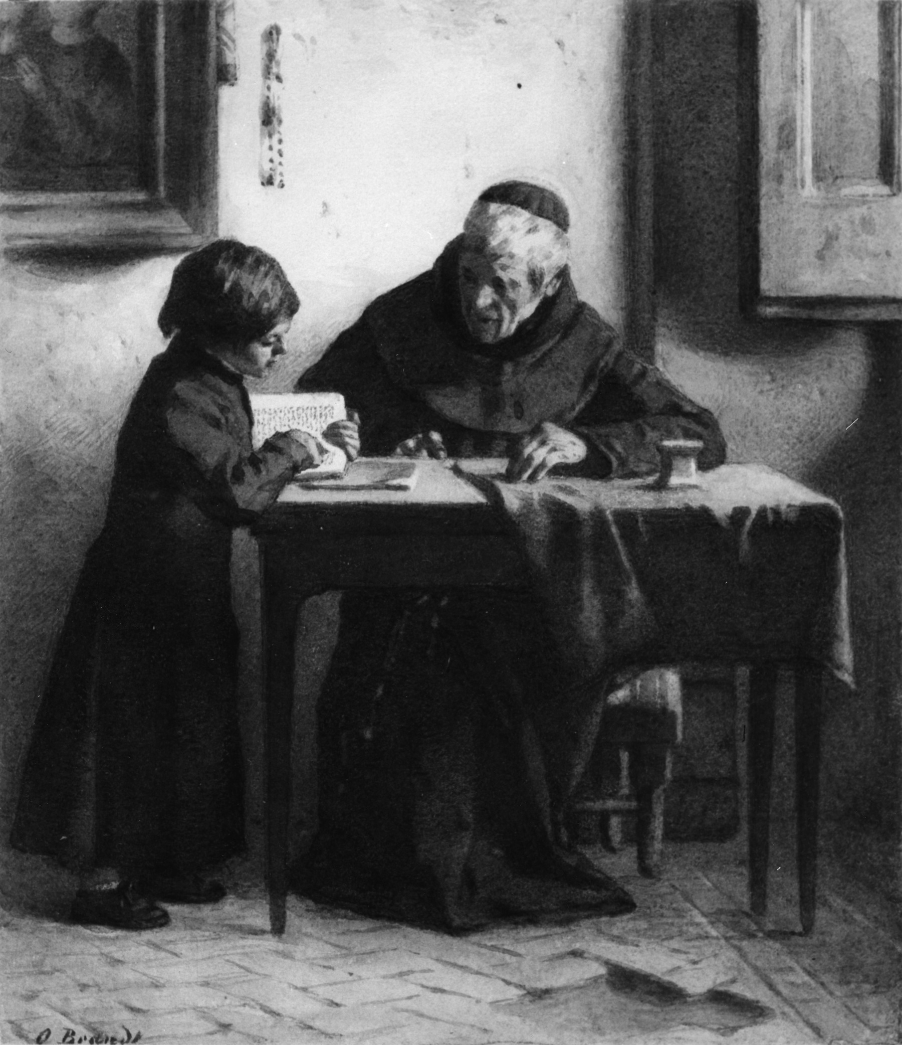 Image for Monk Instructing a Boy Dressed in a Cassock
