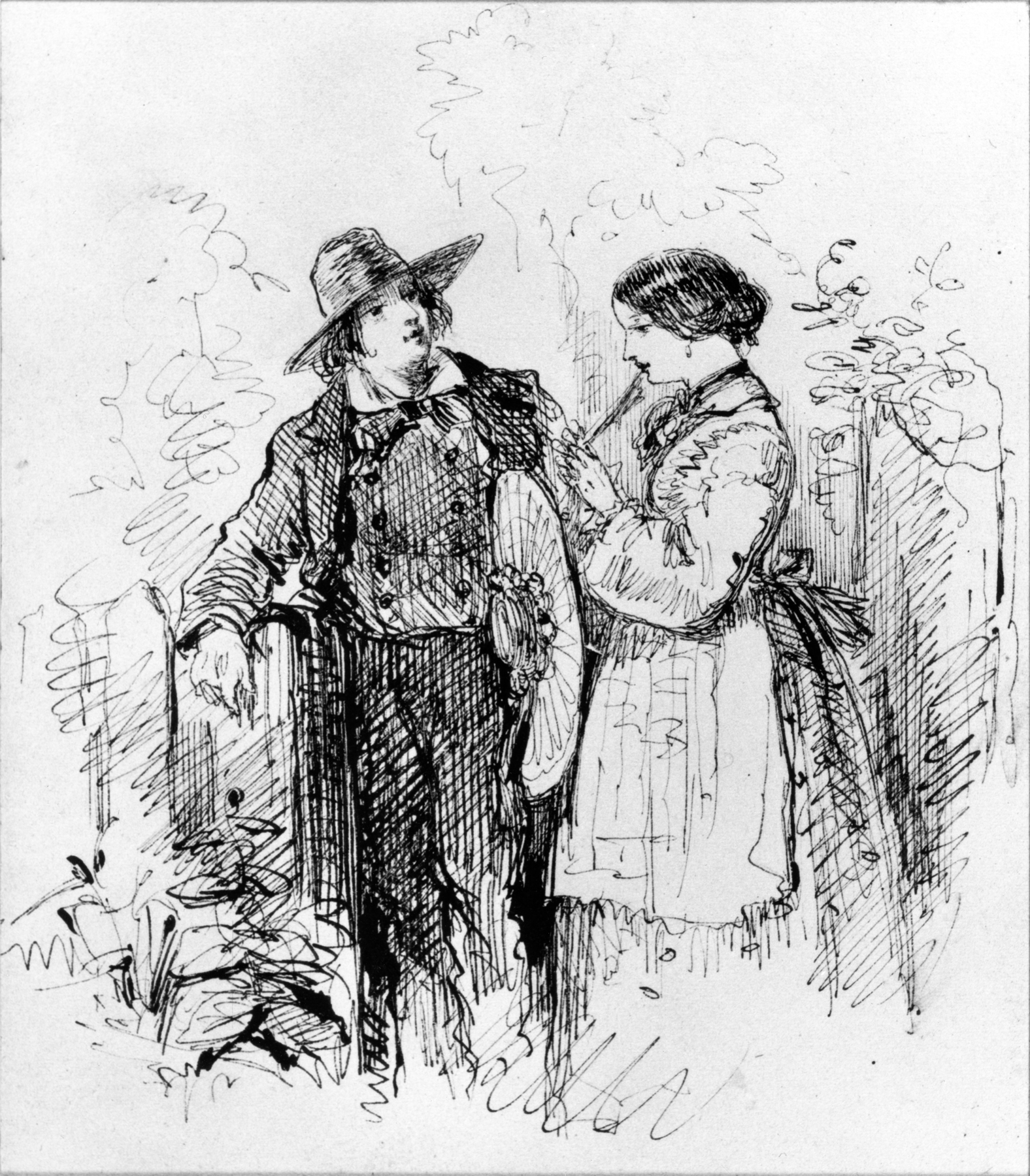 Image for Young Man and Woman by a Gate