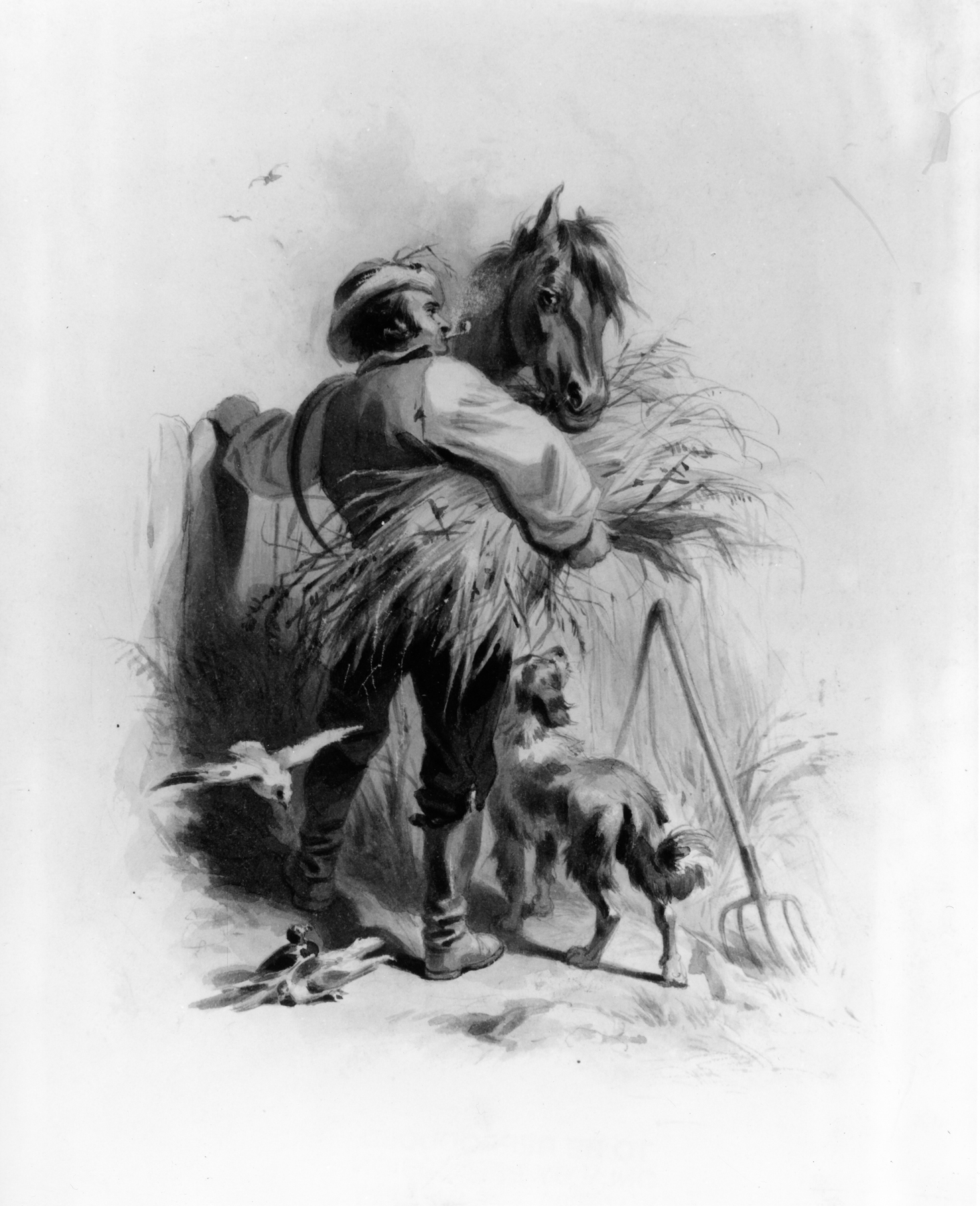 Image for Farmer with Horse, Dog and Pigeons