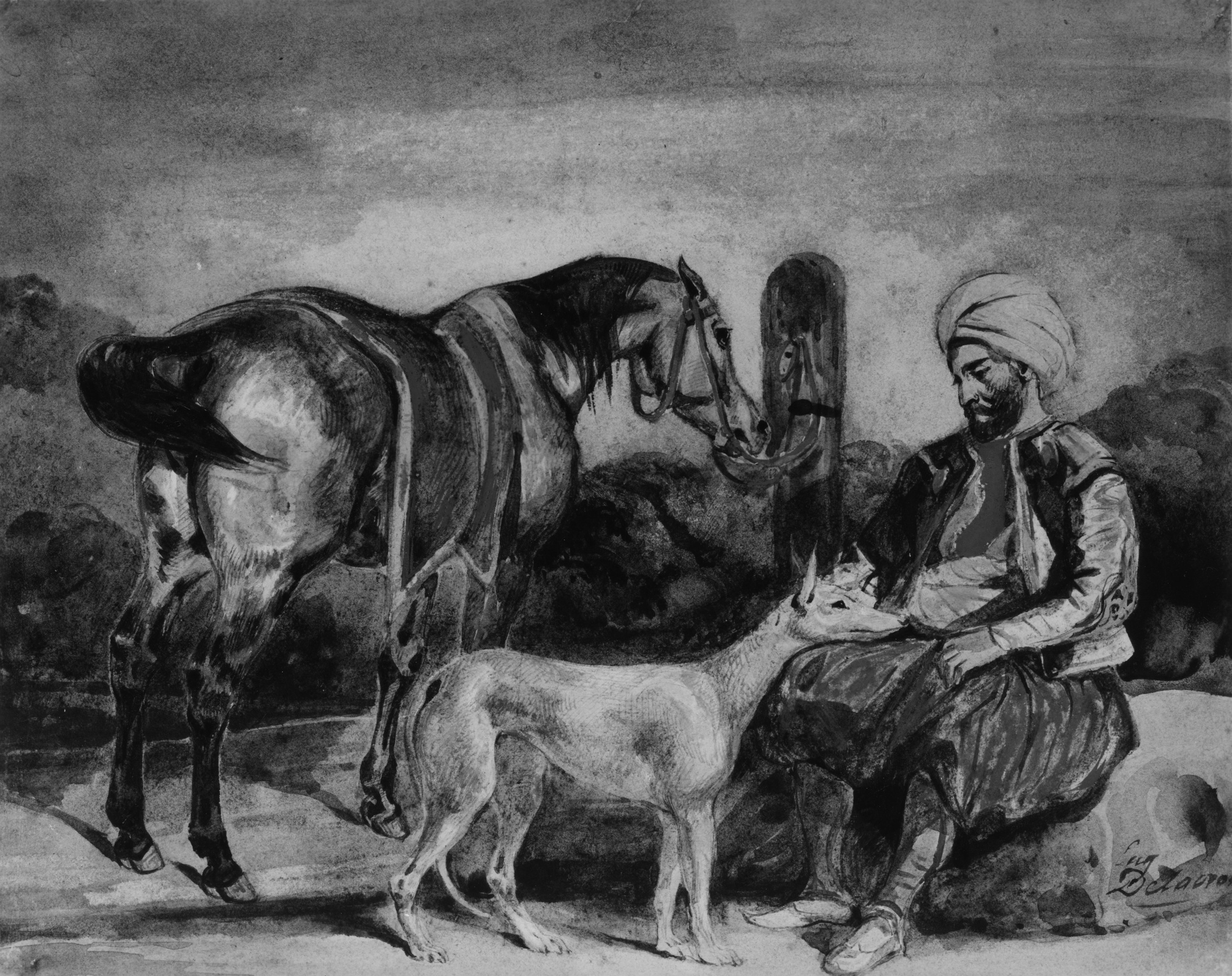 Image for Greek with a Horse and Dog