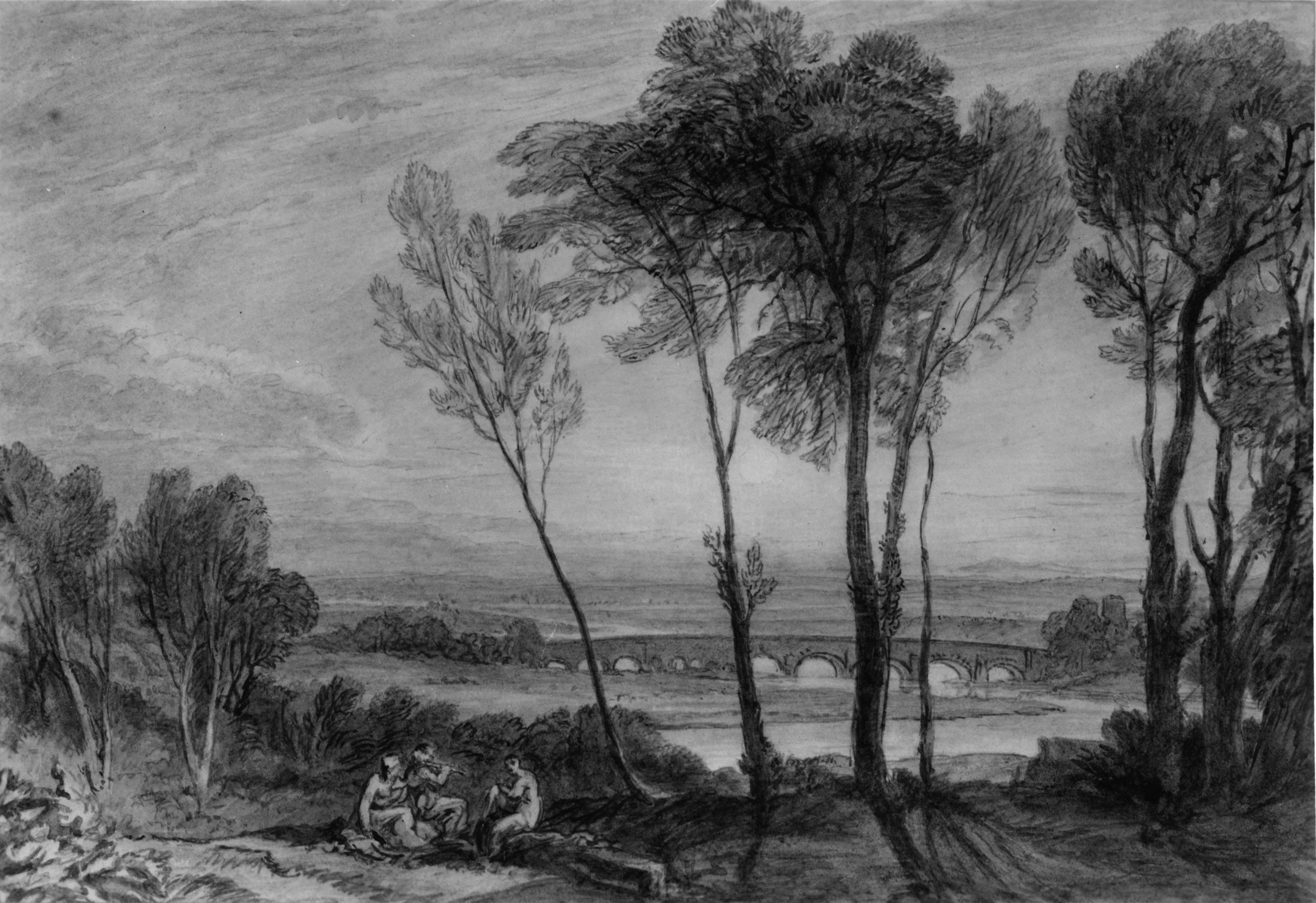 Image for Landscape with Bridge in middle distance