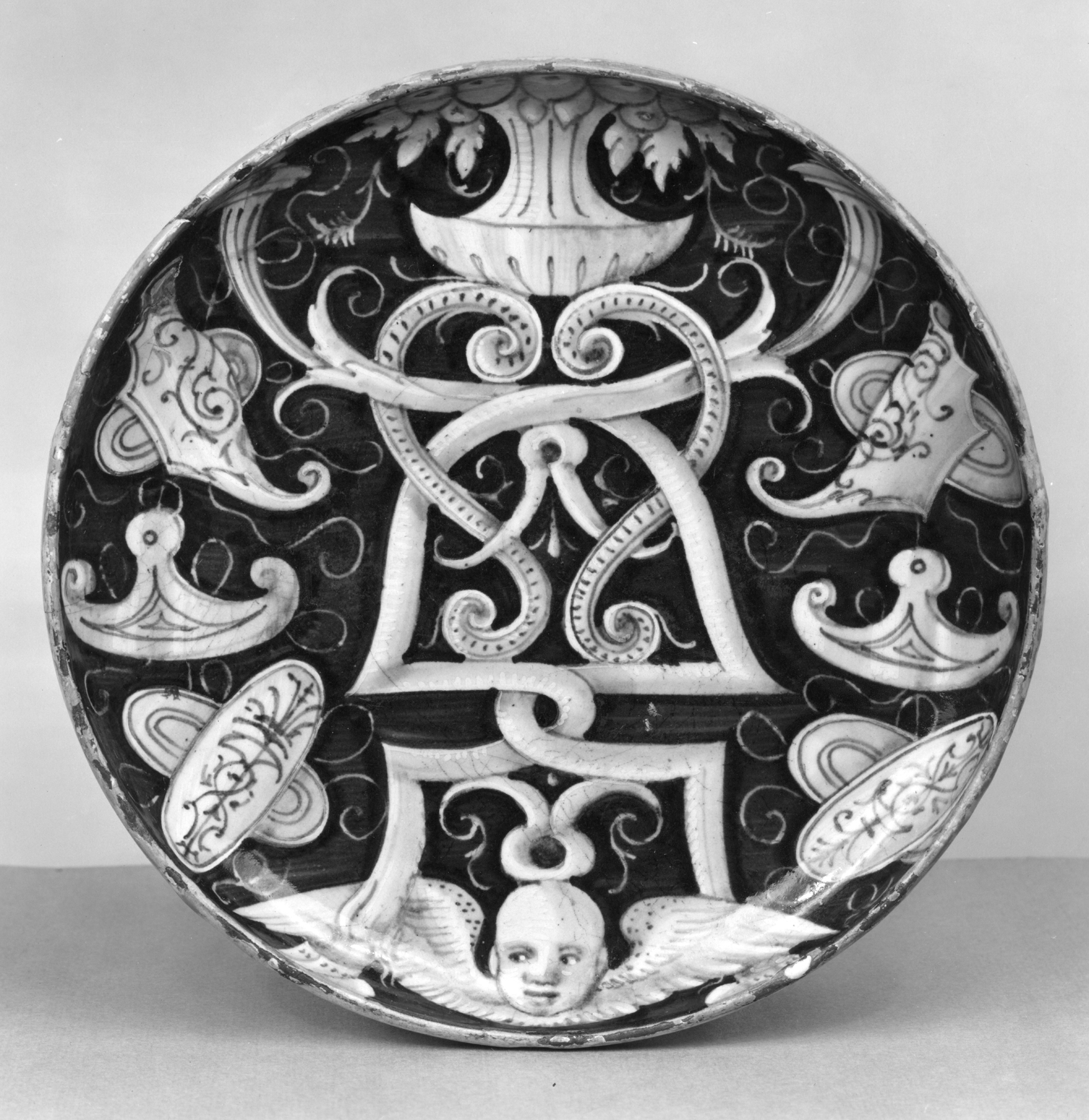 Image for Dish on a Low Foot with an Ornamental Design
