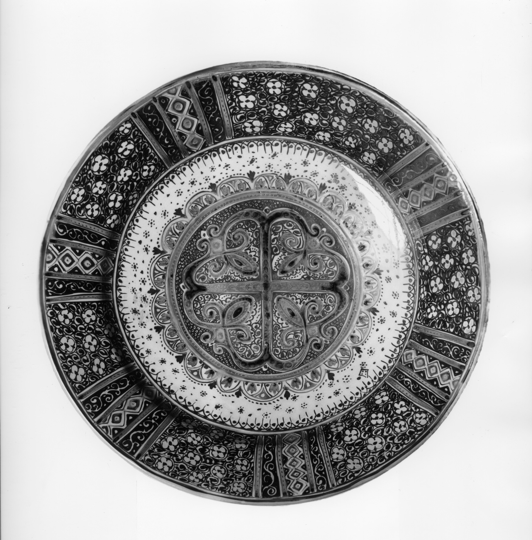 Image for Dish with Geometric and Floral Motifs