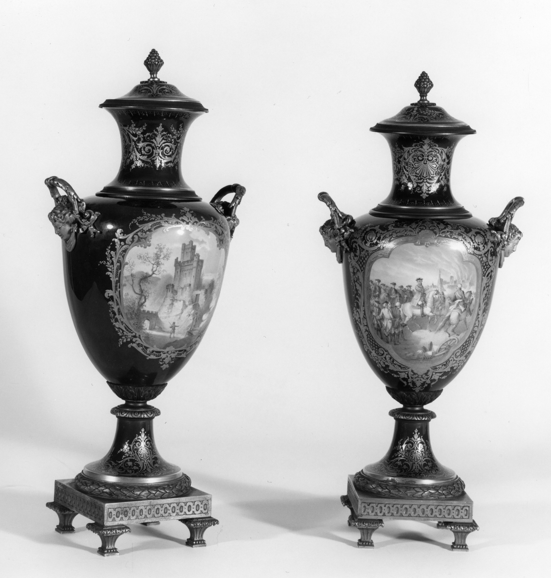 Image for Vase with Military and Pastoral scenes