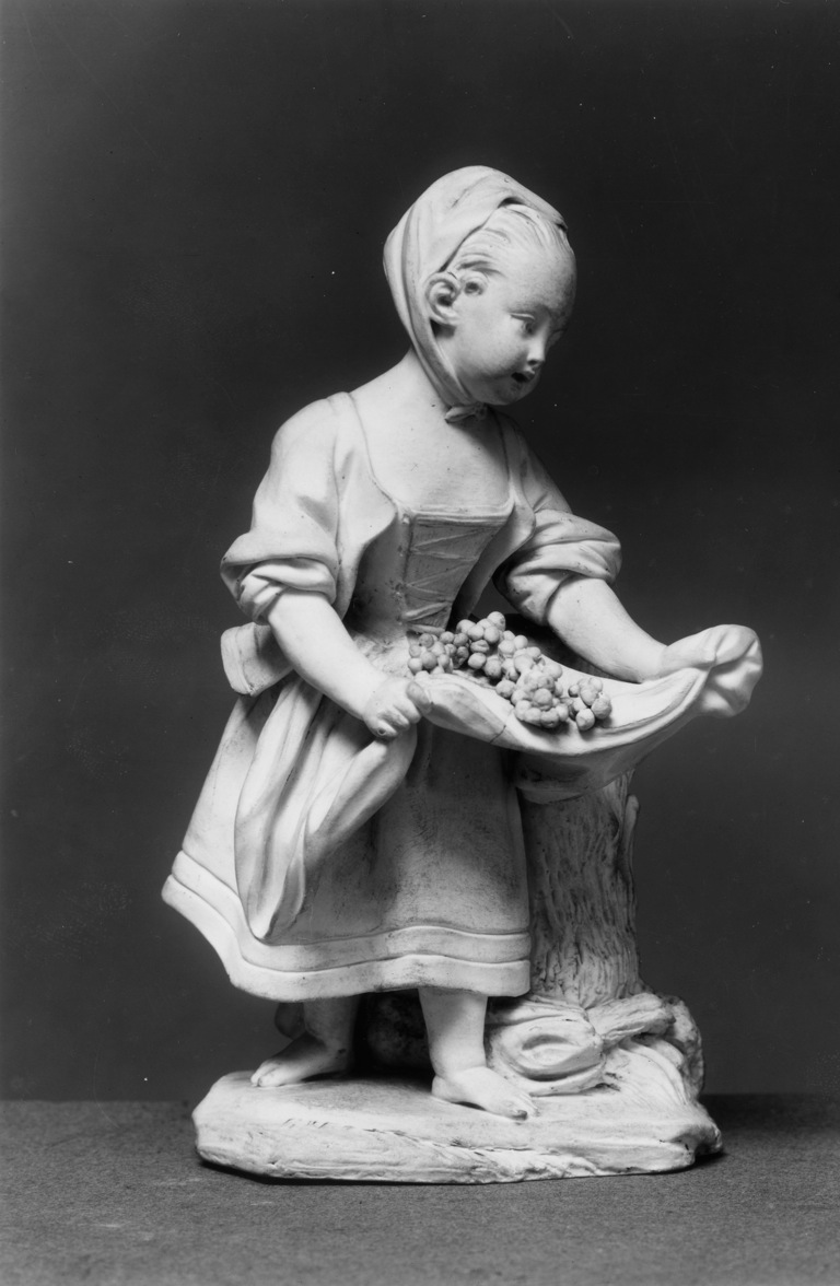Image for Statuette with Little Girl with Fruit in Her Apron