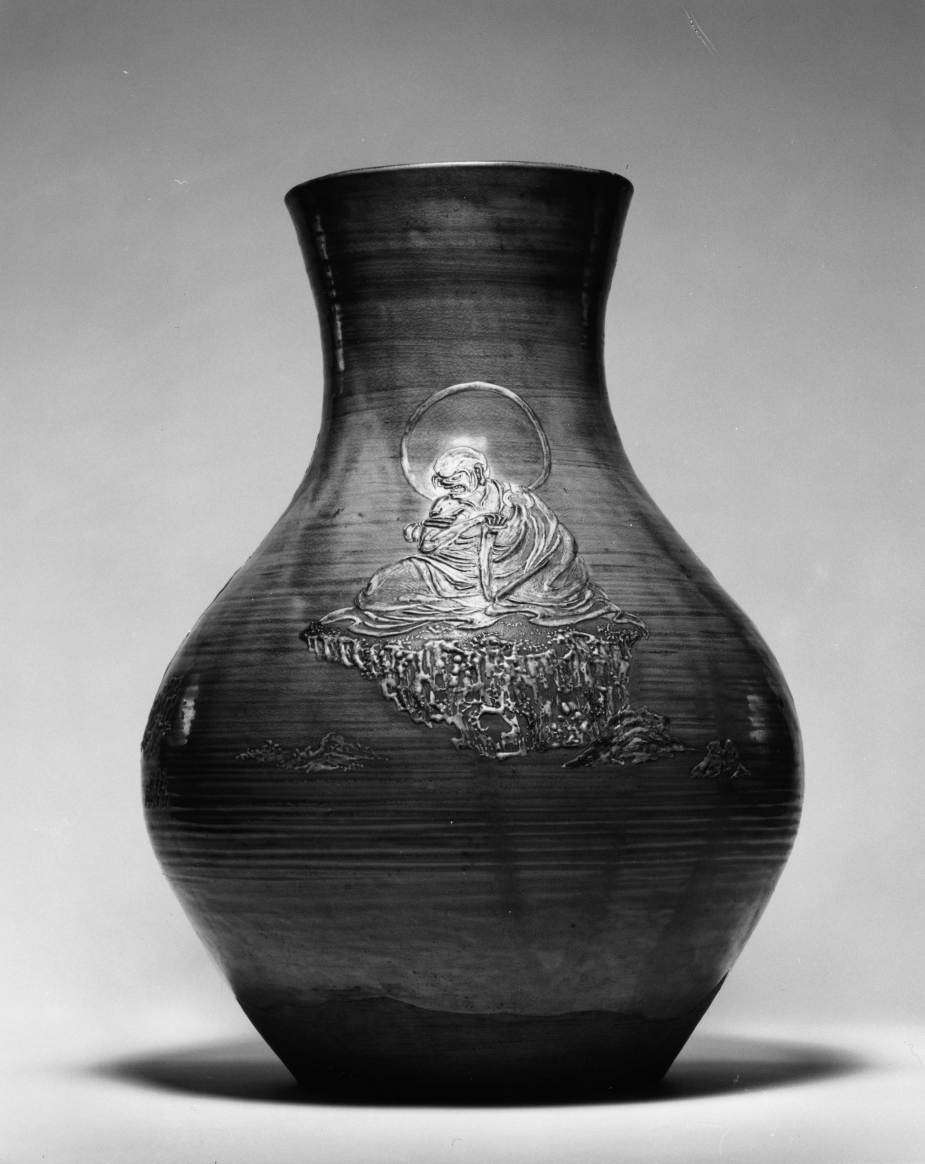 Image for Temple Vase with Three Buddhist Saints