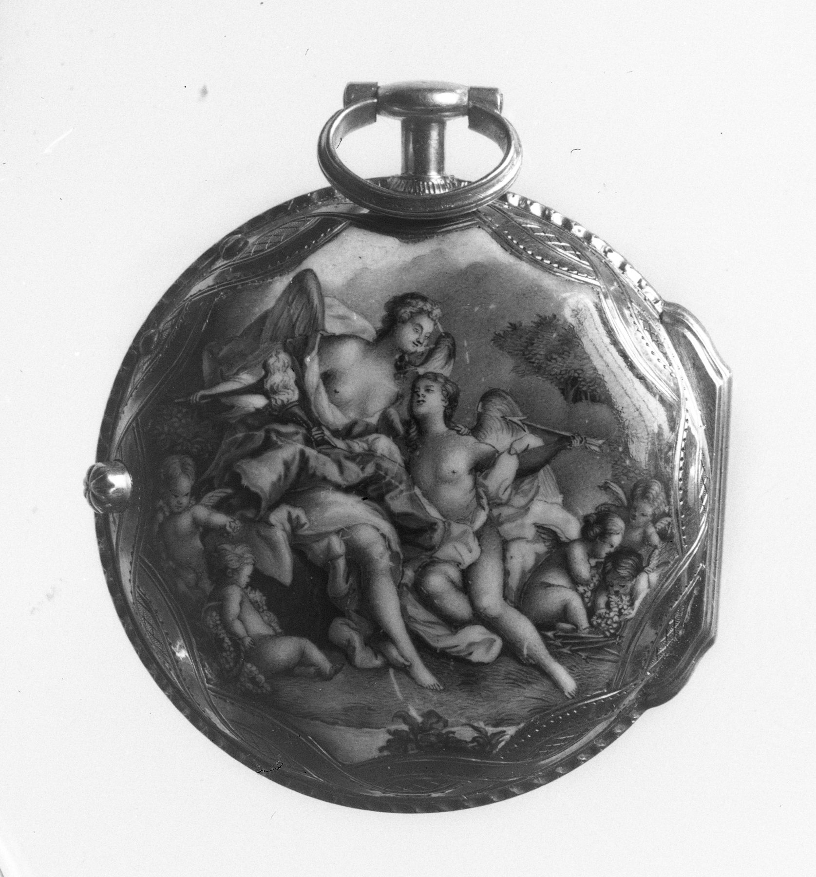 Image for Hymen Seated on a Rock with Torch and Cupid