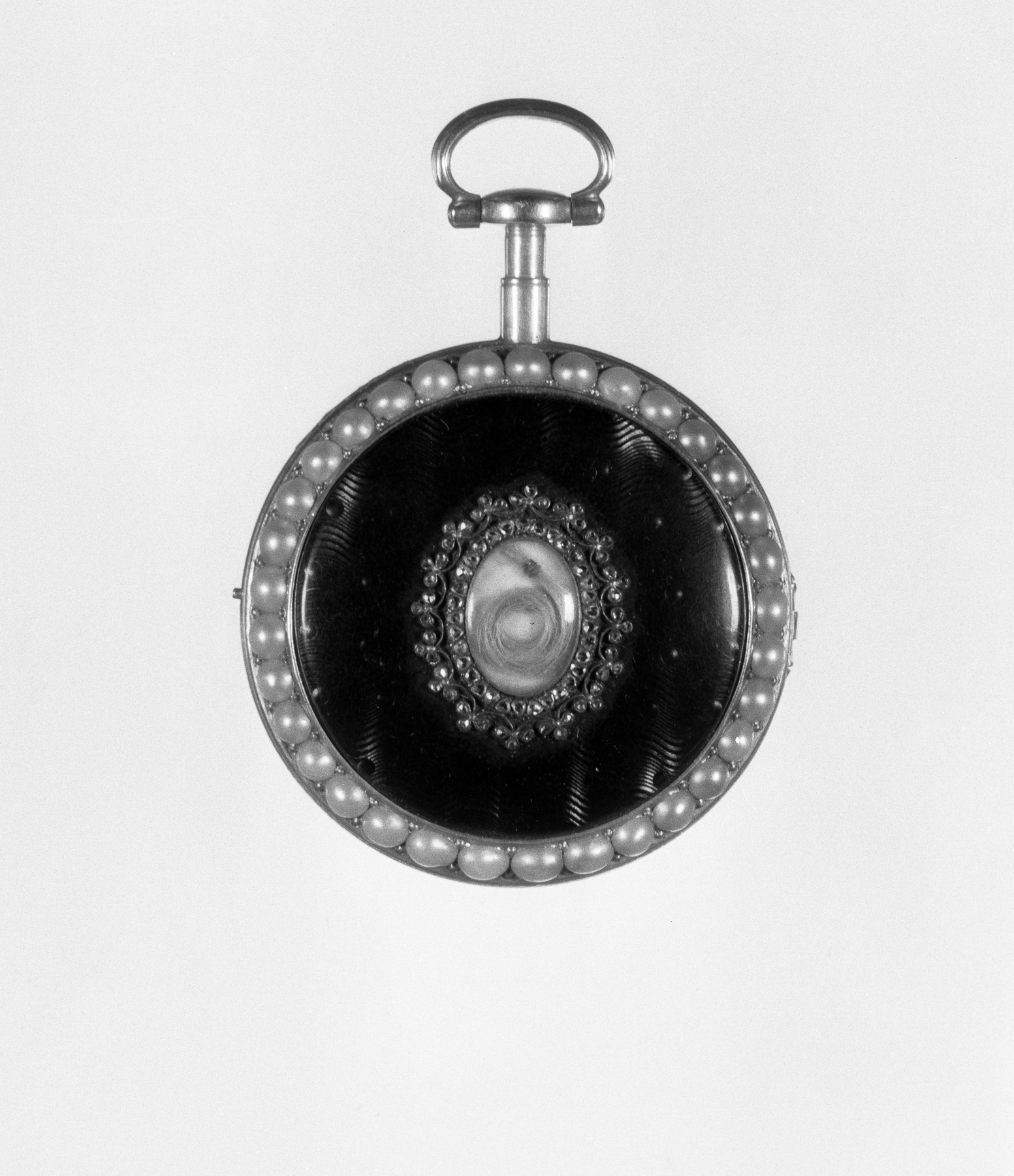 Image for Enamel watch with a lock of hair