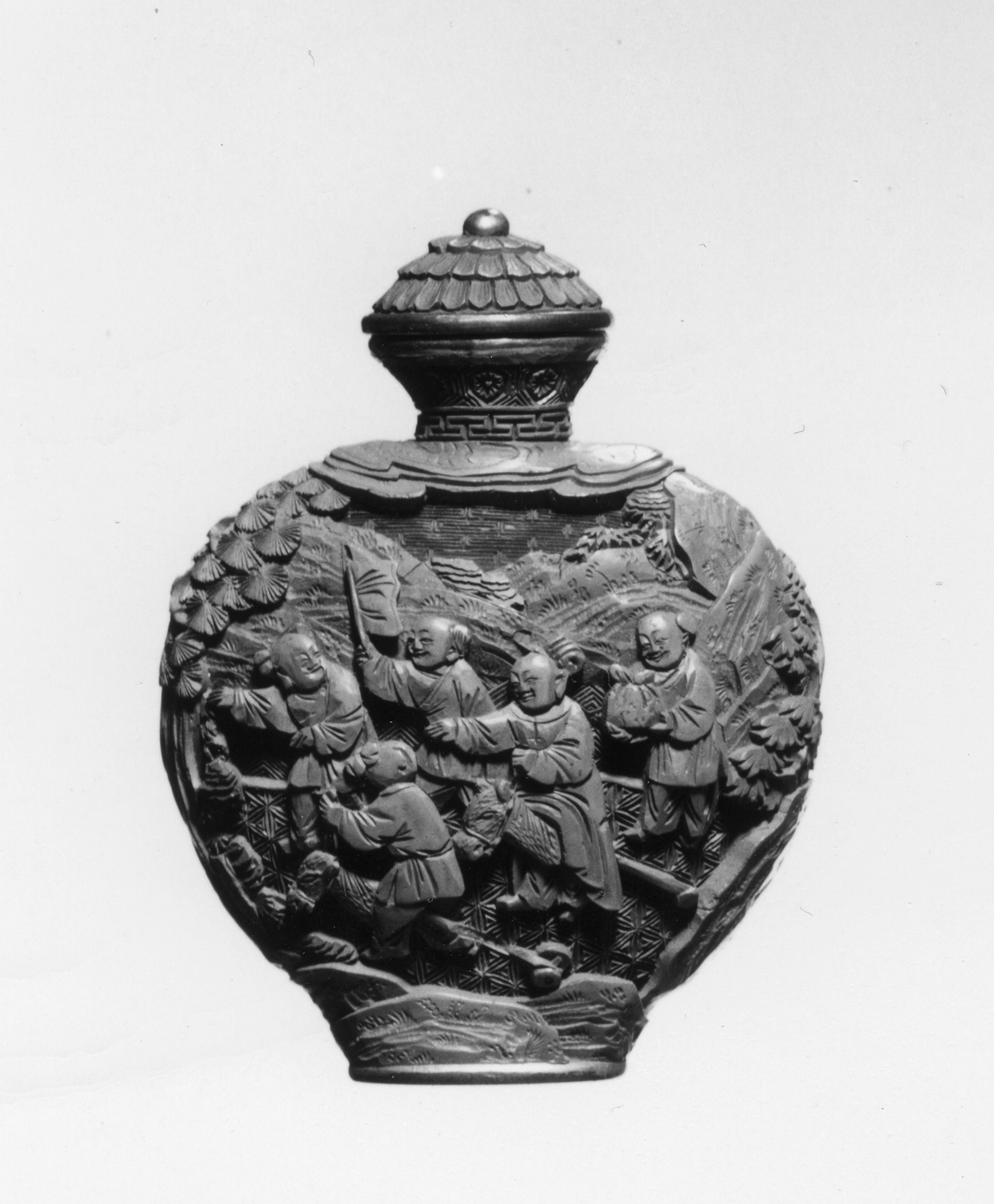 Image for Snuff Bottle with Boys in a Landscape