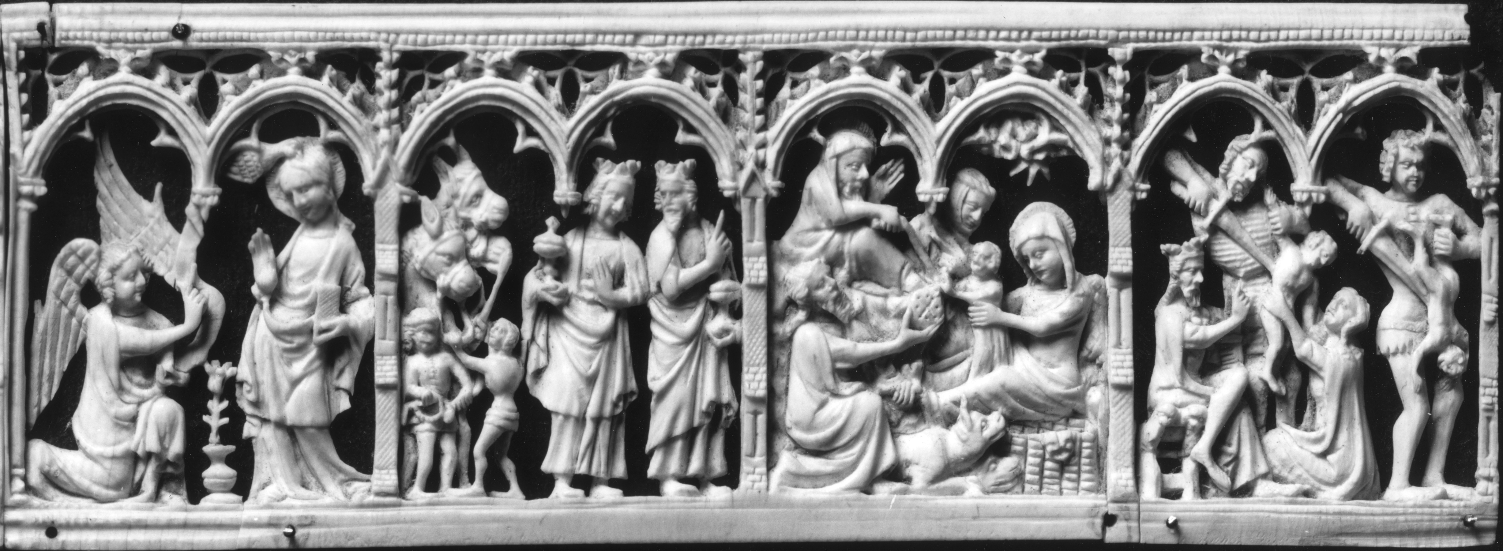 Image for Scenes of the Annunciation, Arrival and Adoration of the Magi, and Massacre of the Innocents